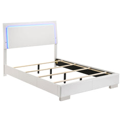 Dulcey White High Gloss 5-piece Full Bedroom Set