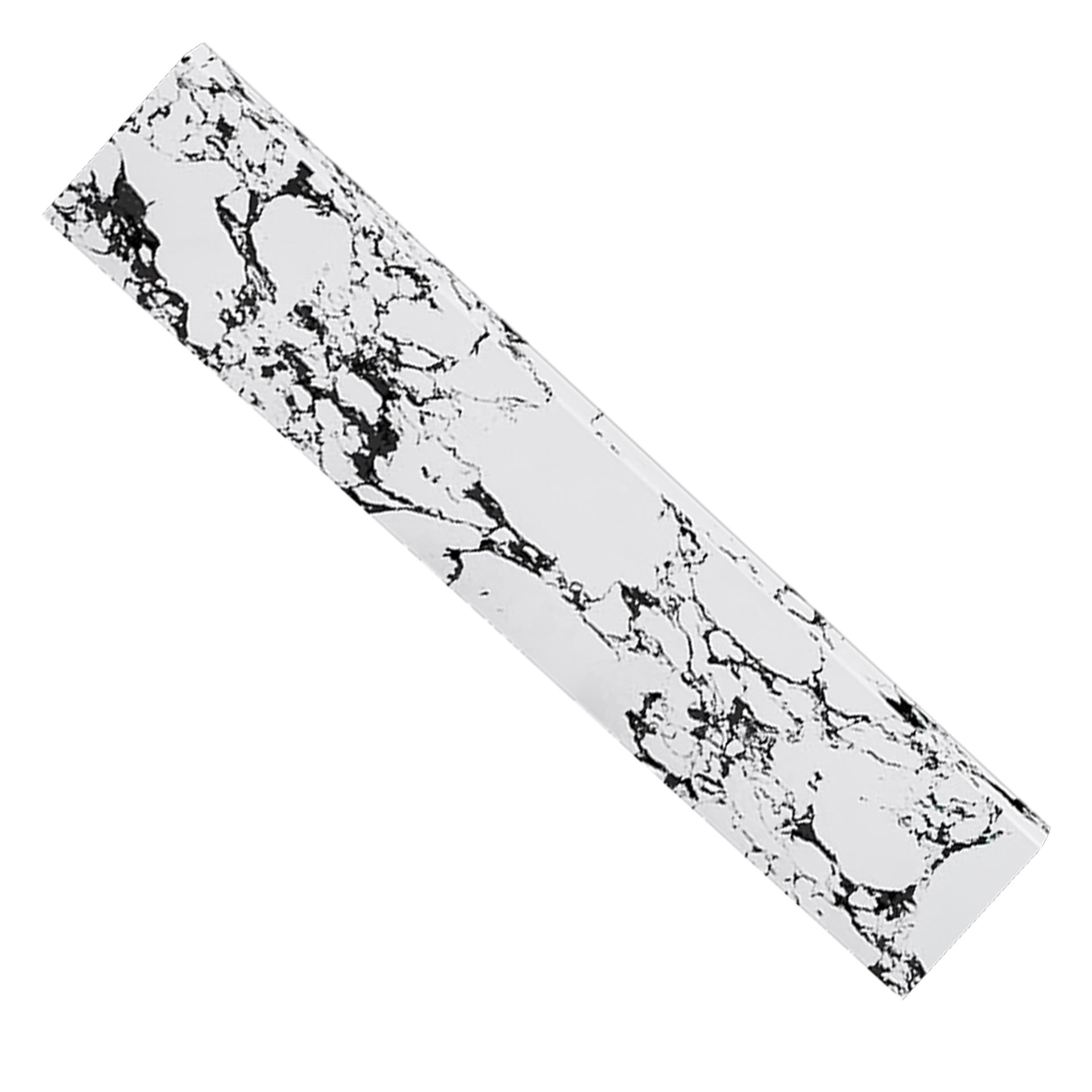 22-inch × 4-inch Bathroom Sink Side Splash, suitable for bathroom vanity sink top sizes, engineered marble stone side splash, Panda White.