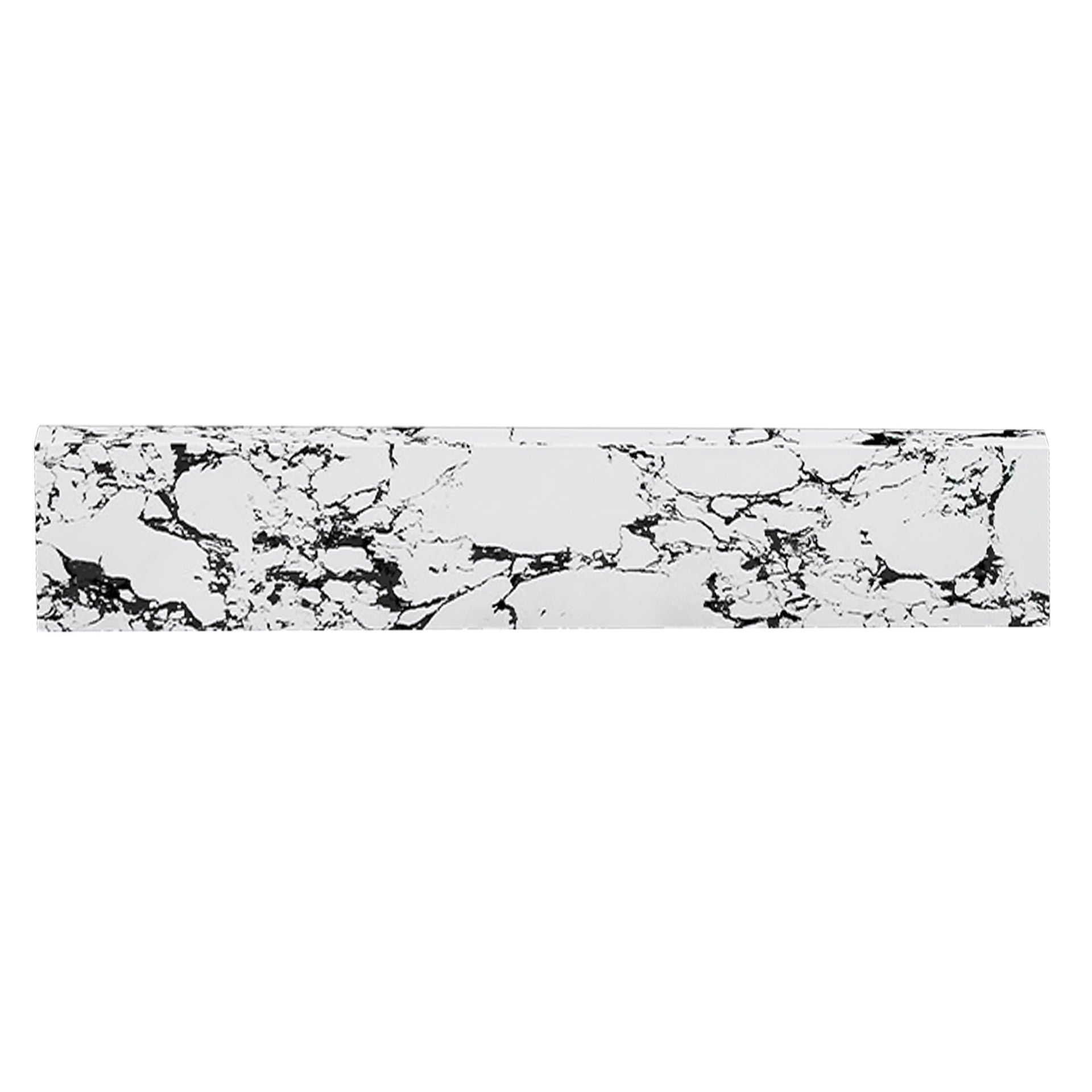 22-inch × 4-inch Bathroom Sink Side Splash, suitable for bathroom vanity sink top sizes, engineered marble stone side splash, Panda White.