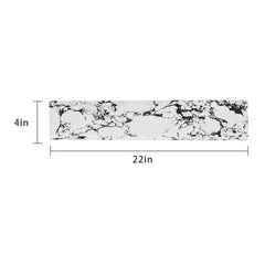 22-inch × 4-inch Bathroom Sink Side Splash, suitable for bathroom vanity sink top sizes, engineered marble stone side splash, Panda White.