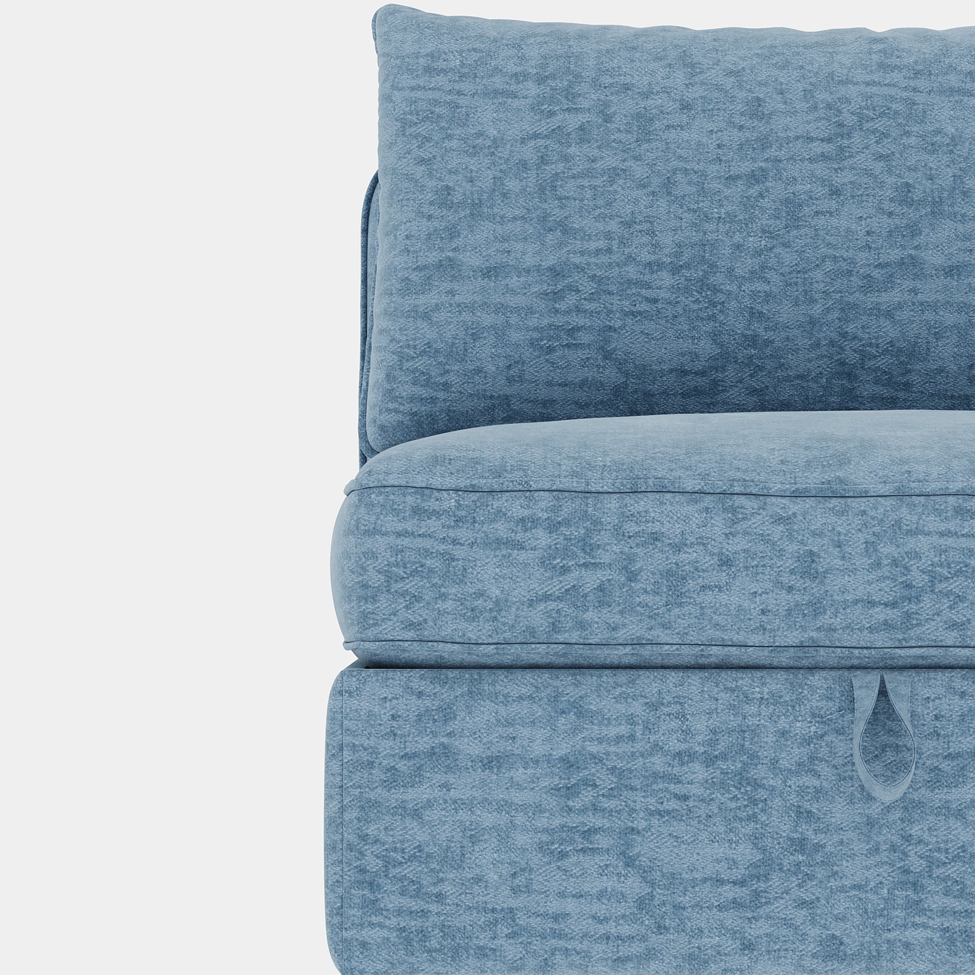 Armless Seat for Modular Sectional Sofa, Convertible Sofa Seat With Storage, Sleeper Sectional Sofa Set, Fabric Flexible Modular Combinations for Living Room(2PCS)