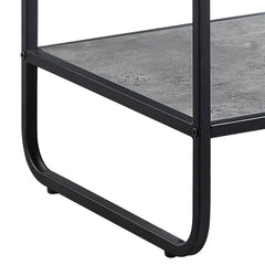 Raziela Concrete Gray & Black Finish End Table