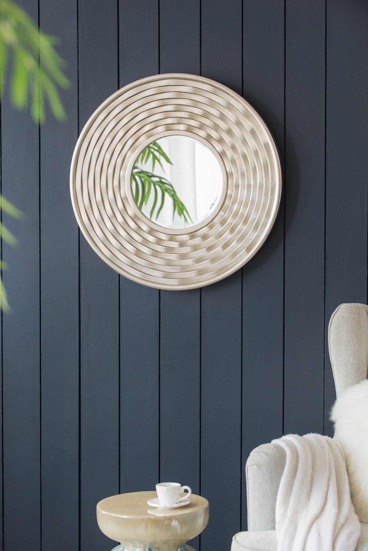 D31.3x2" Round Mirror, Wall Mounted Mirror Home Decor for Bathroom Living Room