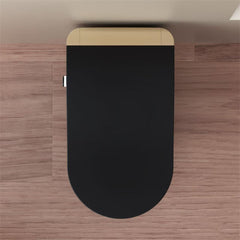 Tankless Modern Smart Toilet With Bidet, Auto Flush, Auto Open/Close,Heated Seat, Warm Water and Dry, Foam Shield Function White, Matte Black