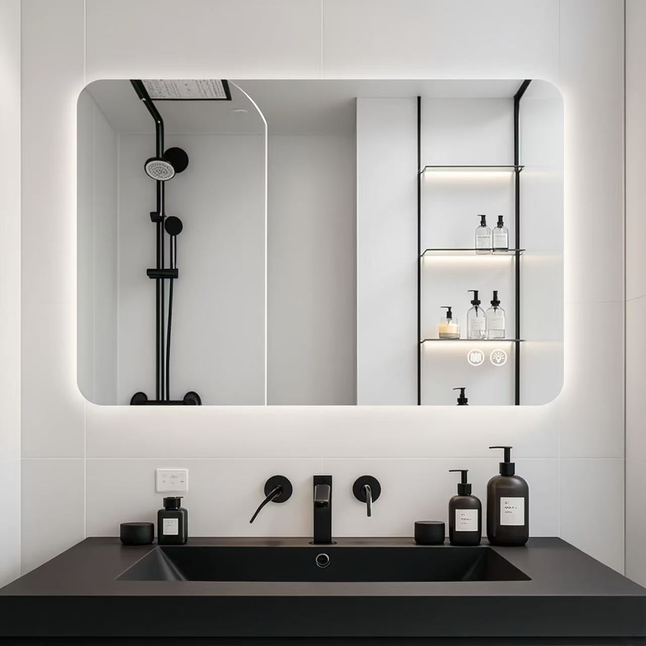 Rectangular Backlit Mirror Bathroom 24"x36"
