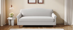 Modern Loveseat Sofa 77.5" 2-seater Couch Upholstered Loveseat with Rolled Arms for Living Room, Reading Corner and Small Spaces, Light Grey