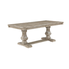 Traditional Style Dining Table with Extension Leaf Brownish Gray Finish Wooden Dining Kitchen Furniture 1pc