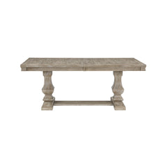 Traditional Style Dining Table with Extension Leaf Brownish Gray Finish Wooden Dining Kitchen Furniture 1pc