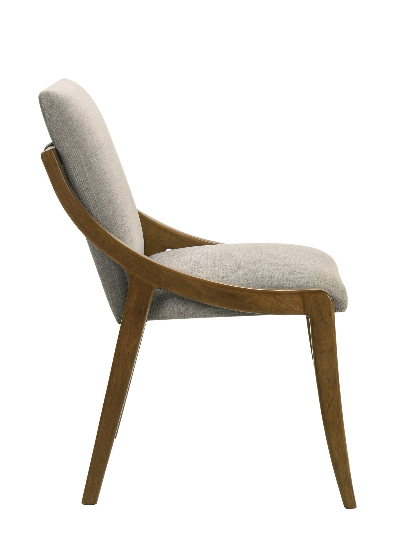 Danzel Gray Chenille & Vintage Oak Side Chair (Set of 2)