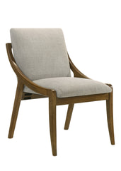 Danzel Gray Chenille & Vintage Oak Side Chair (Set of 2)