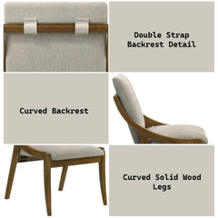 Danzel Gray Chenille & Vintage Oak Side Chair (Set of 2)