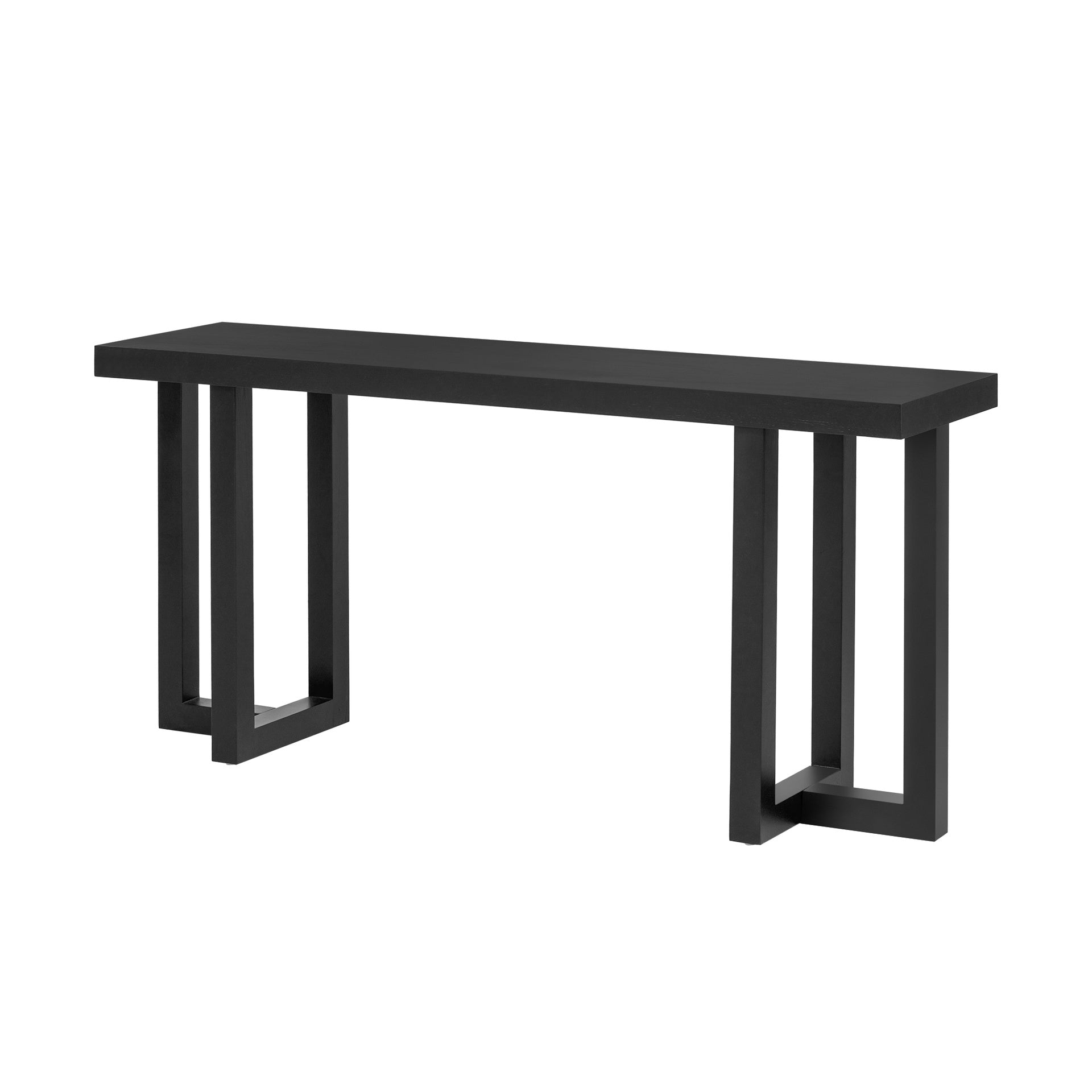 U_STYLE Geometric Design Console Table with Solid Pine Legs,Suitable for Entryway, Hallway, Living Room, Bedroom