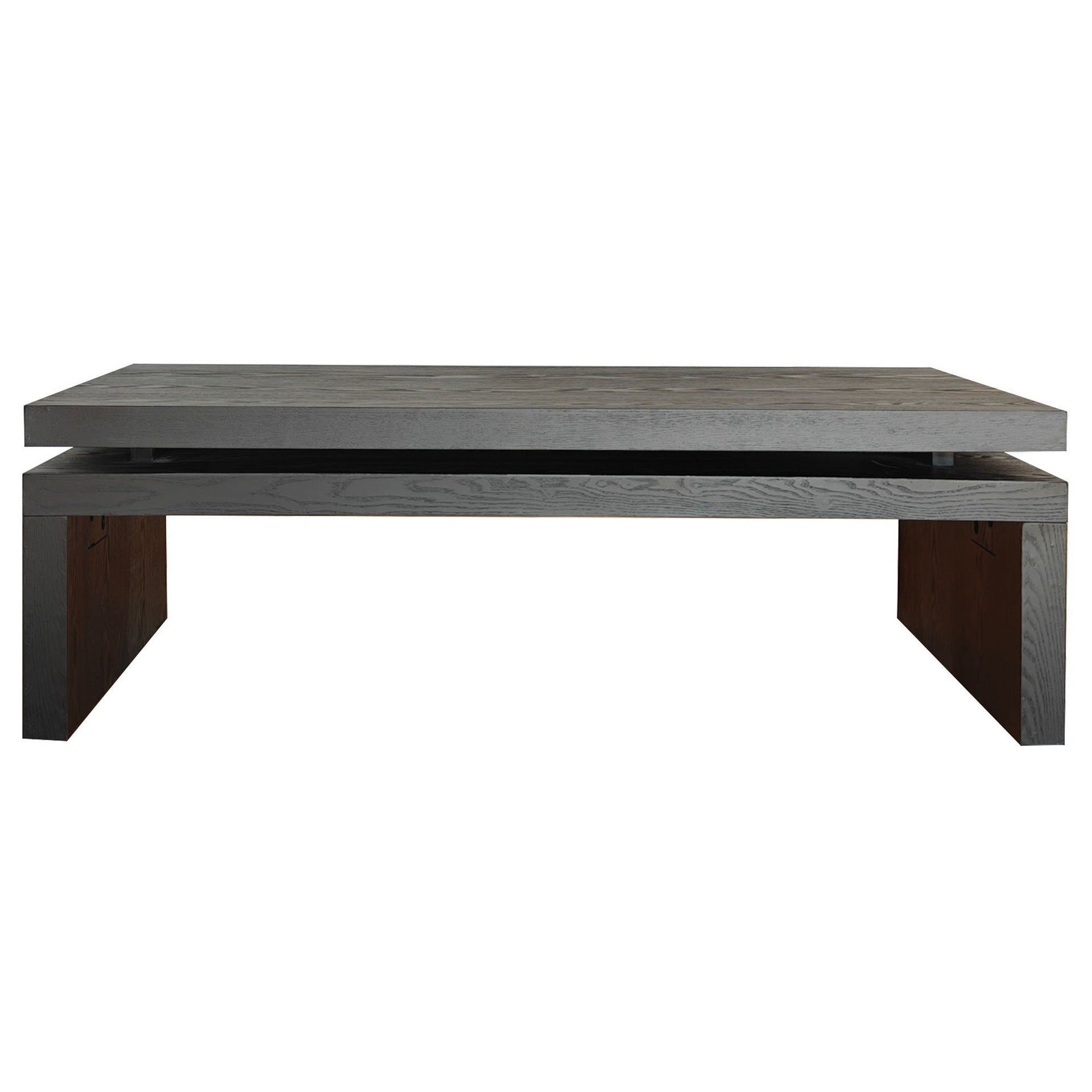 Modern Black Wood Coffee Table – Sleek Floating Top Design for Living Room 47.6" L* 23.6" W * 16.3" H