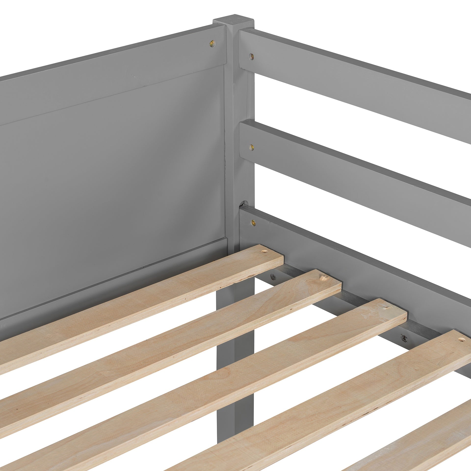 Solid Wood Twin Size Loft Bed with Ladder(Gray)(OLD SKU: WF292330AAE)