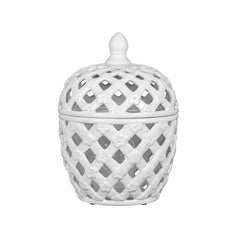 D8.5x11.5" Ballas Bird Lidded Jar