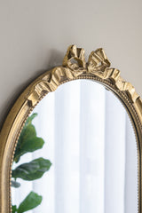 23.6" x 37.3" Baroque Style Gold Arch Mirror