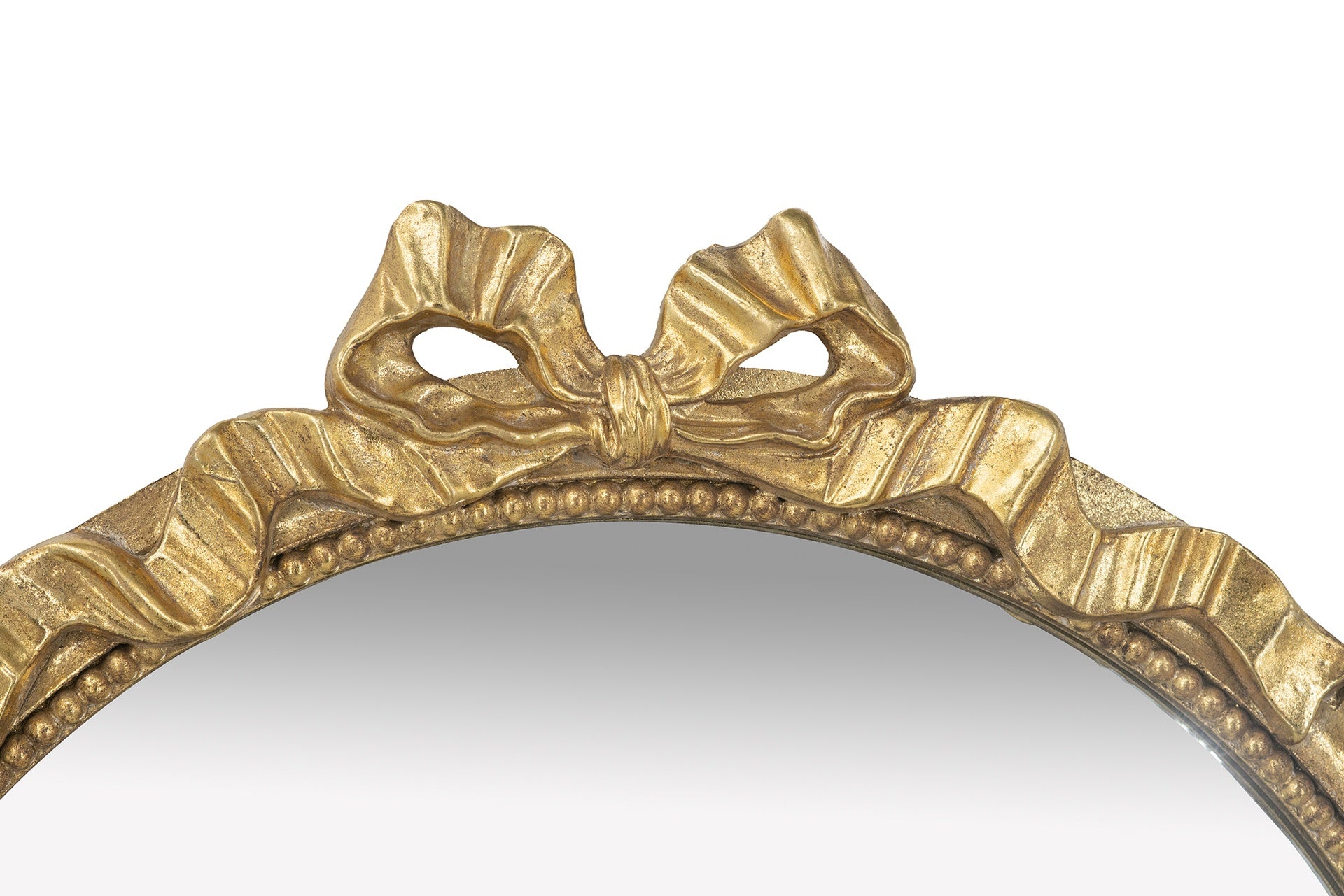 23.6" x 37.3" Baroque Style Gold Arch Mirror