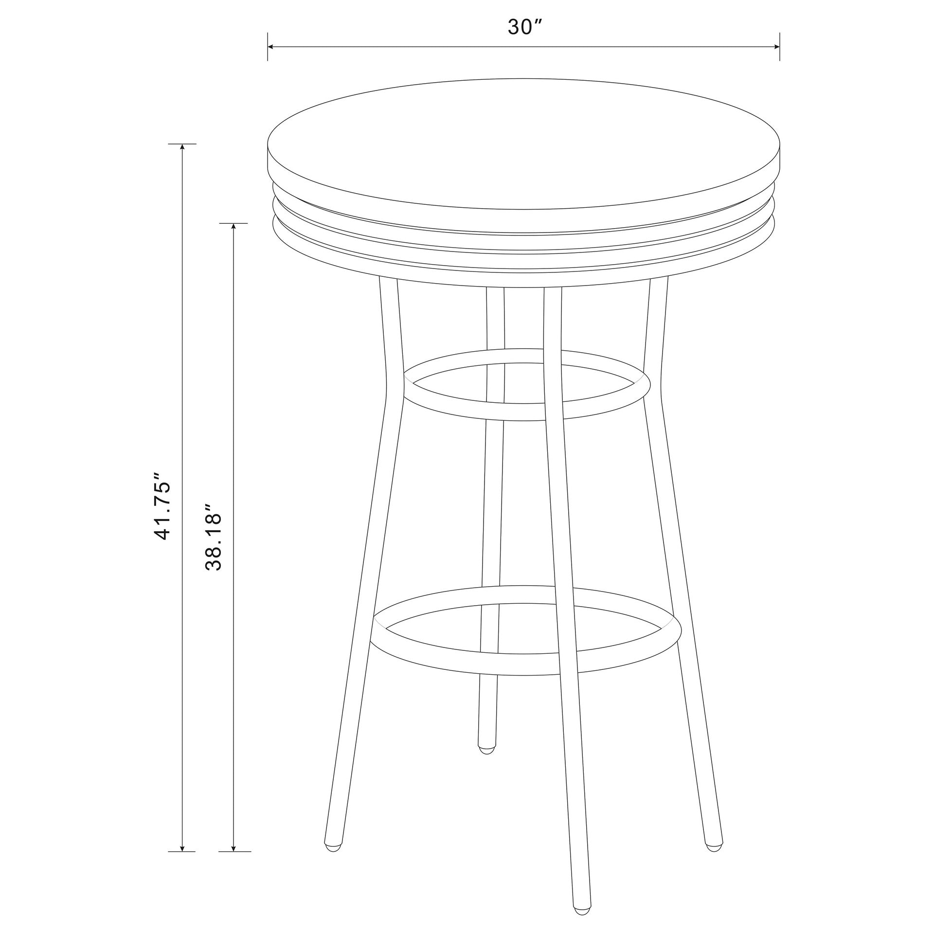 Black and Chrome Round Bar Table