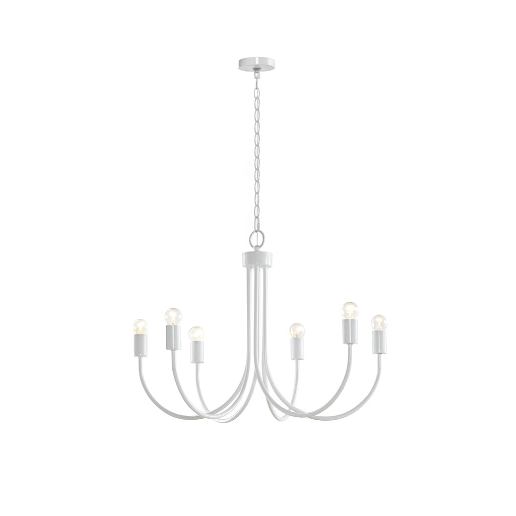 6-Light Metal Chandelier