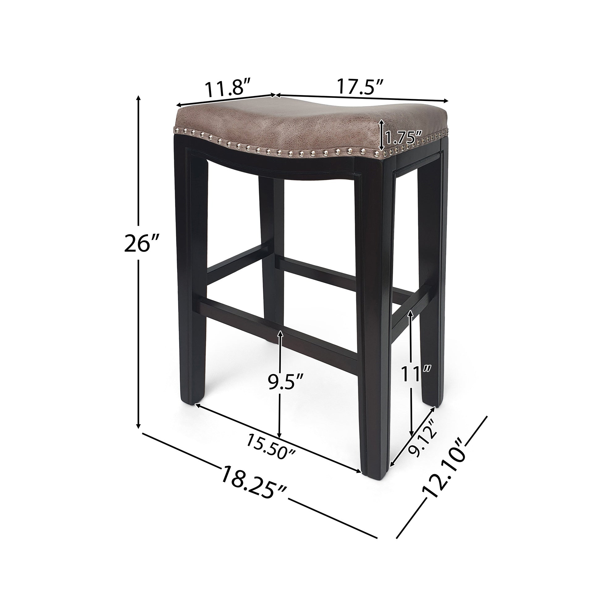 TIFFIN STUDDED COUNTER STOOL MP2 (set of 2)