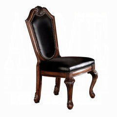 Black and Cherry Side Chair with Nailhead Trim (Set of 2)
