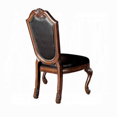 Black and Cherry Side Chair with Nailhead Trim (Set of 2)