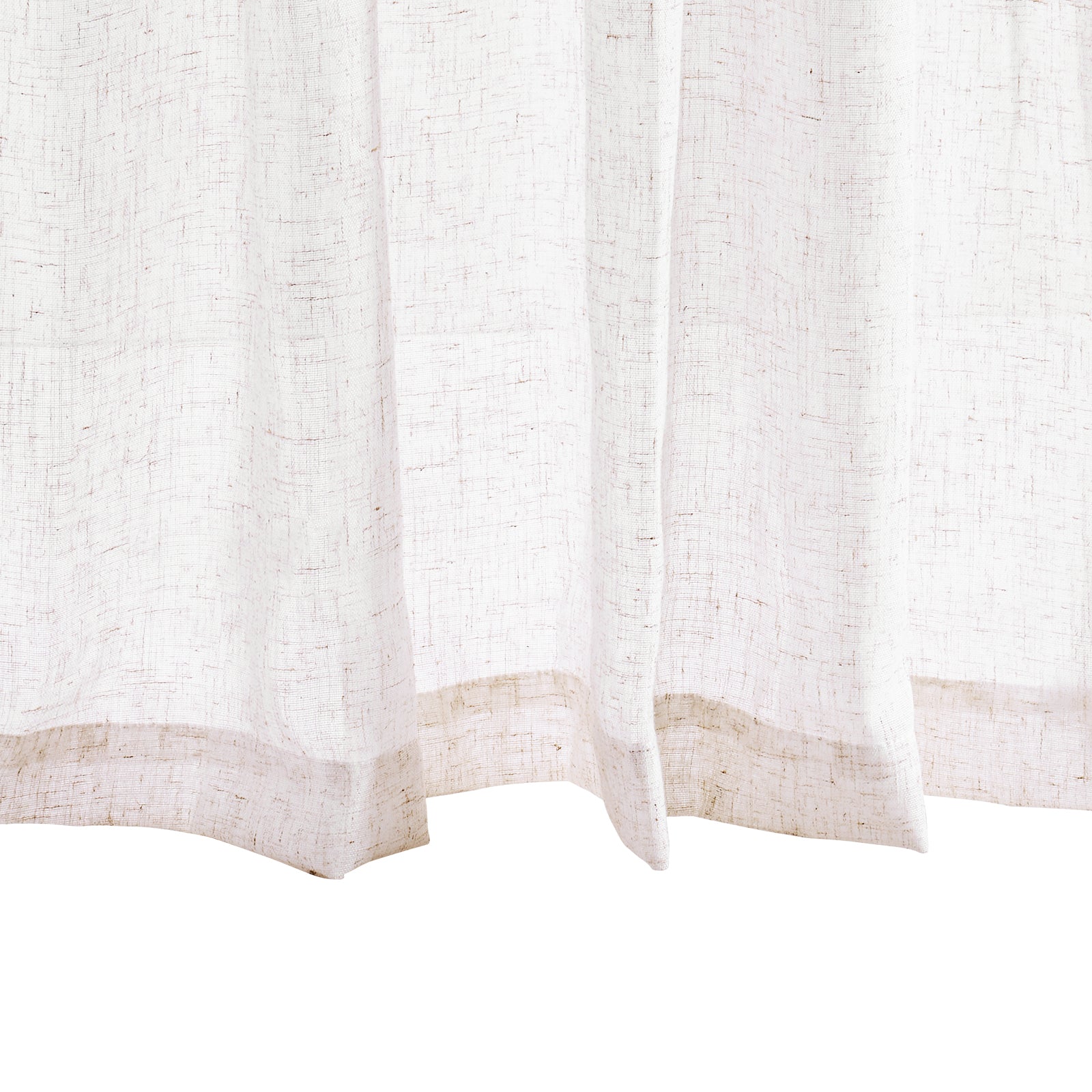 Natural Linen Curtains 52 x 84 inch 2 Panels Set Semi Sheer Light Filtering