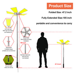 15000lm LED Telescopic Camping Lights Portable Outdoor Camping Light Telescoping Pole Fishing Light at Night Flood Light Super Bright Emergency Light Backyard Lighting