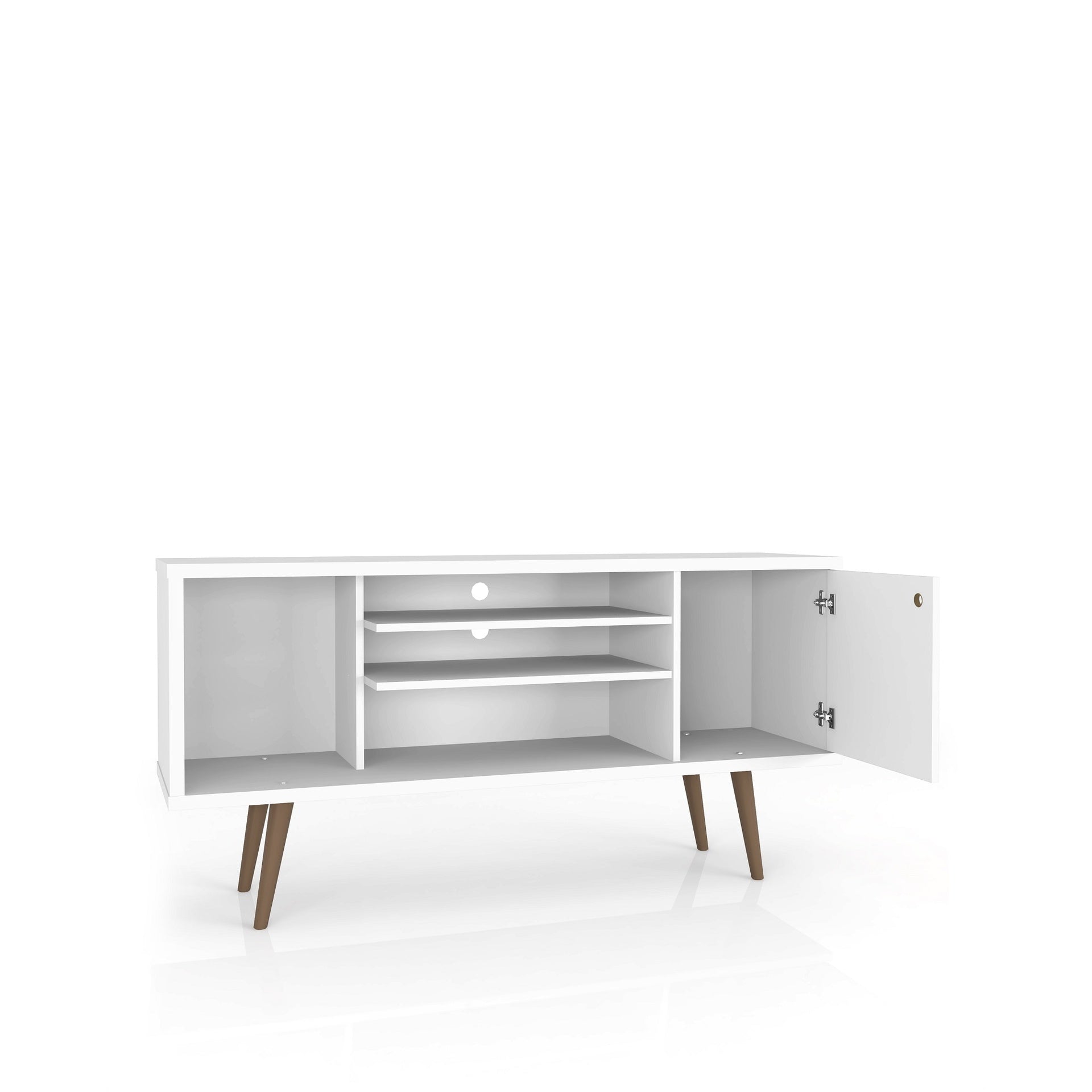 TV Stand in Natural and White