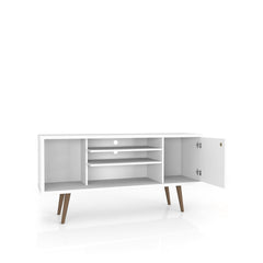 TV Stand in Natural and White