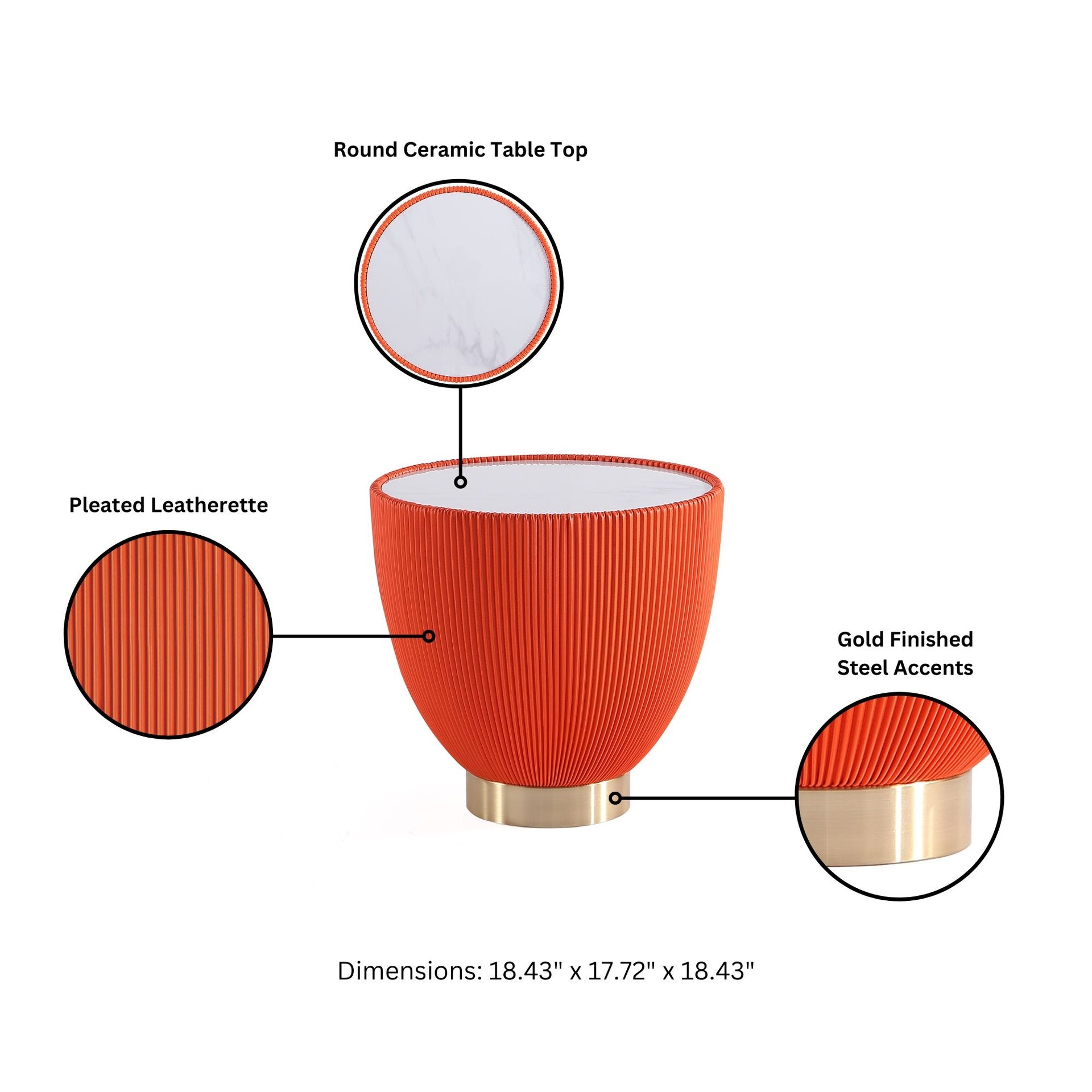 End Table in Orange