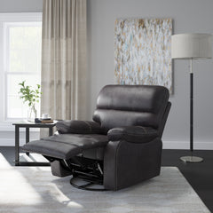 Gray Swivel Gliding Recliner