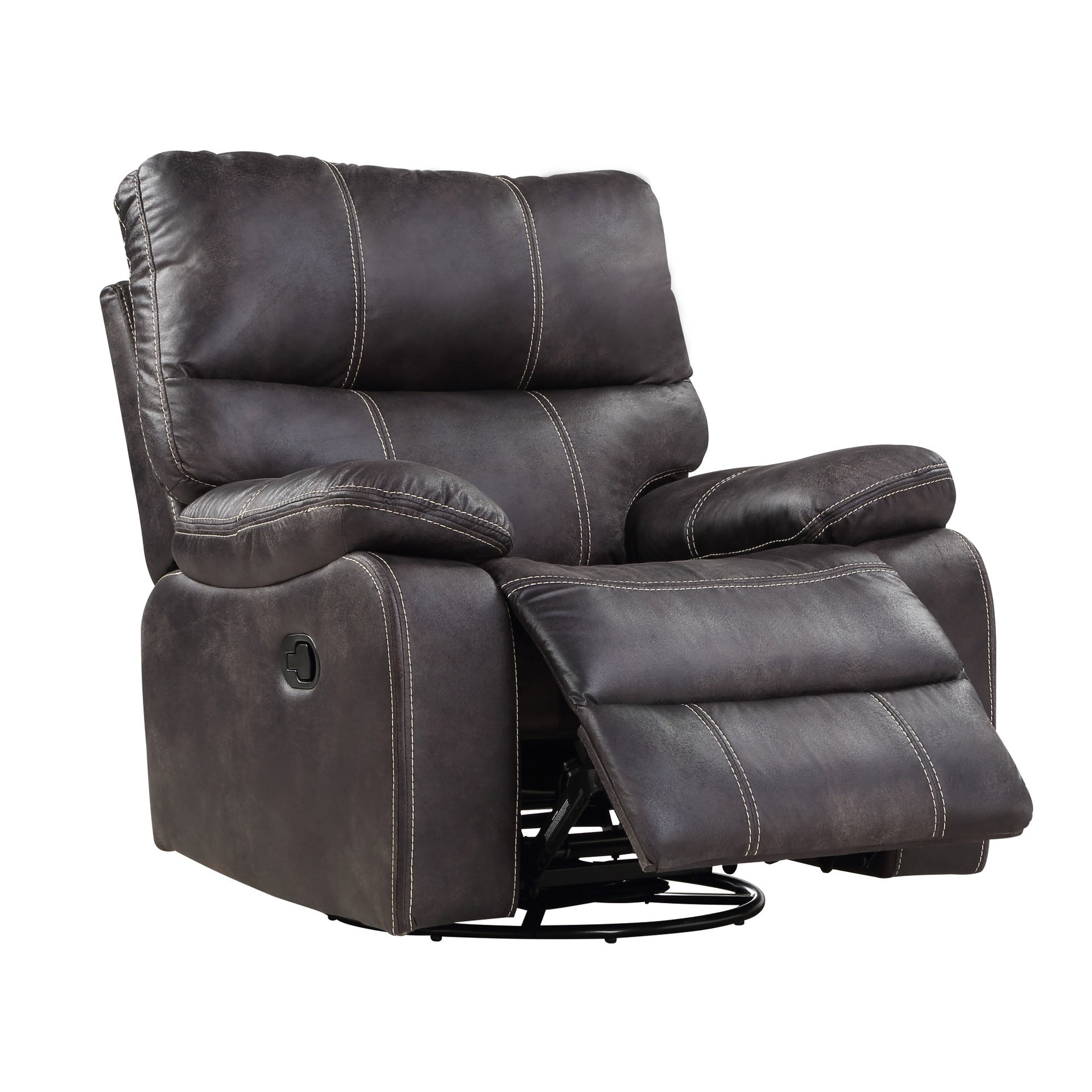 Gray Swivel Gliding Recliner