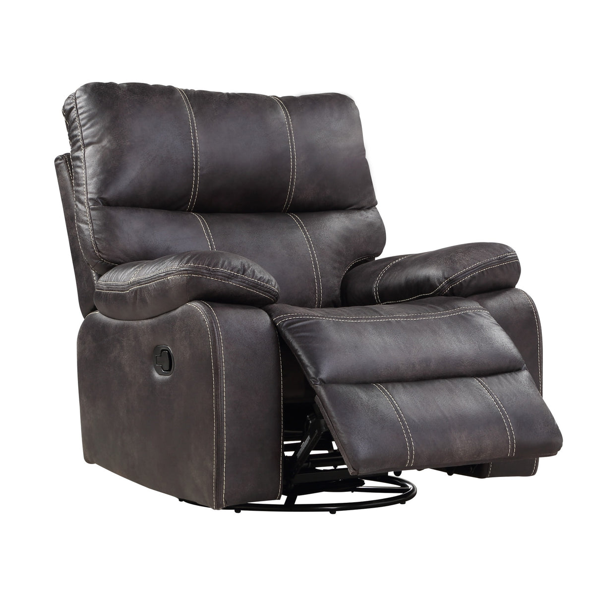 Gray Swivel Gliding Recliner