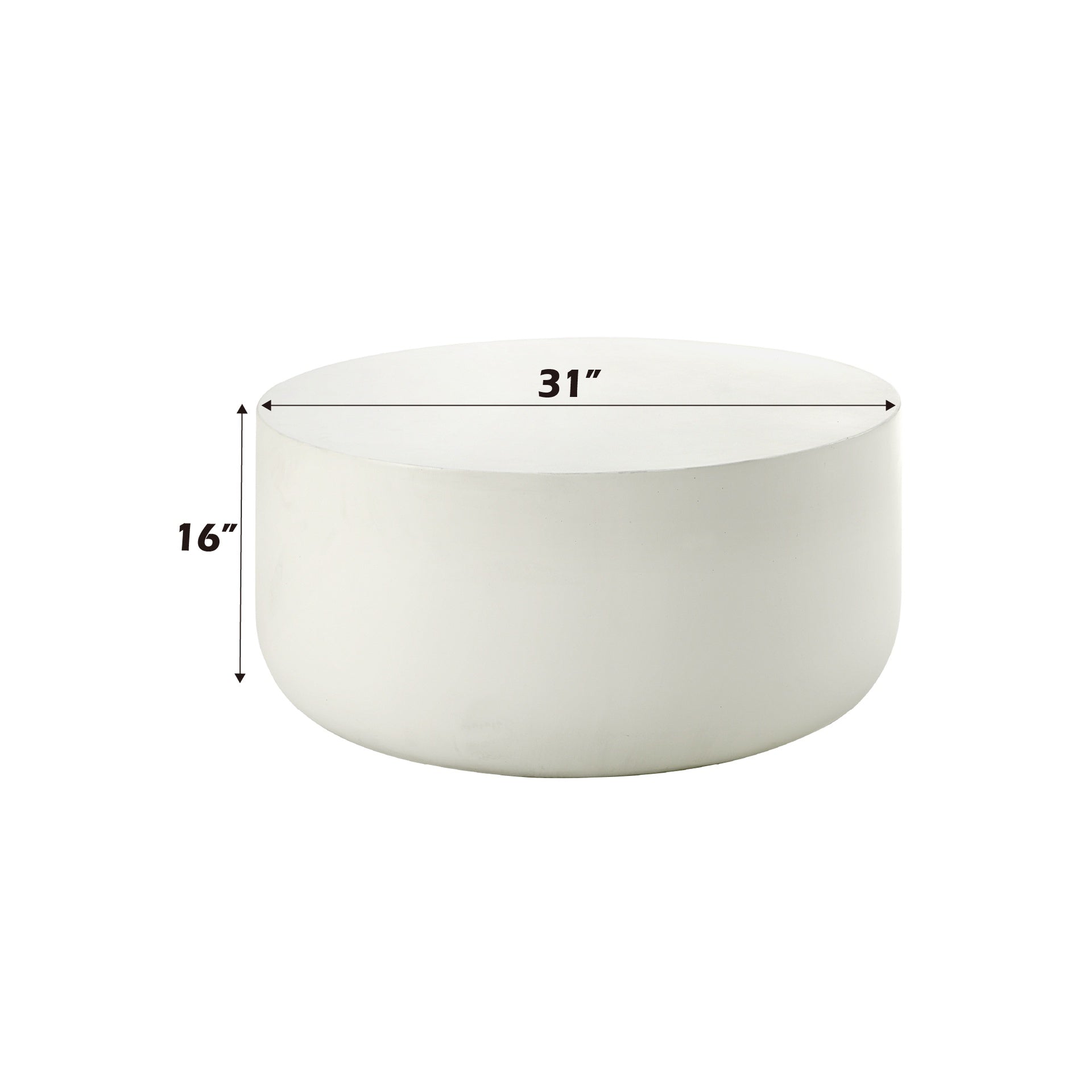 Dustan Natural White Finish Coffee Table