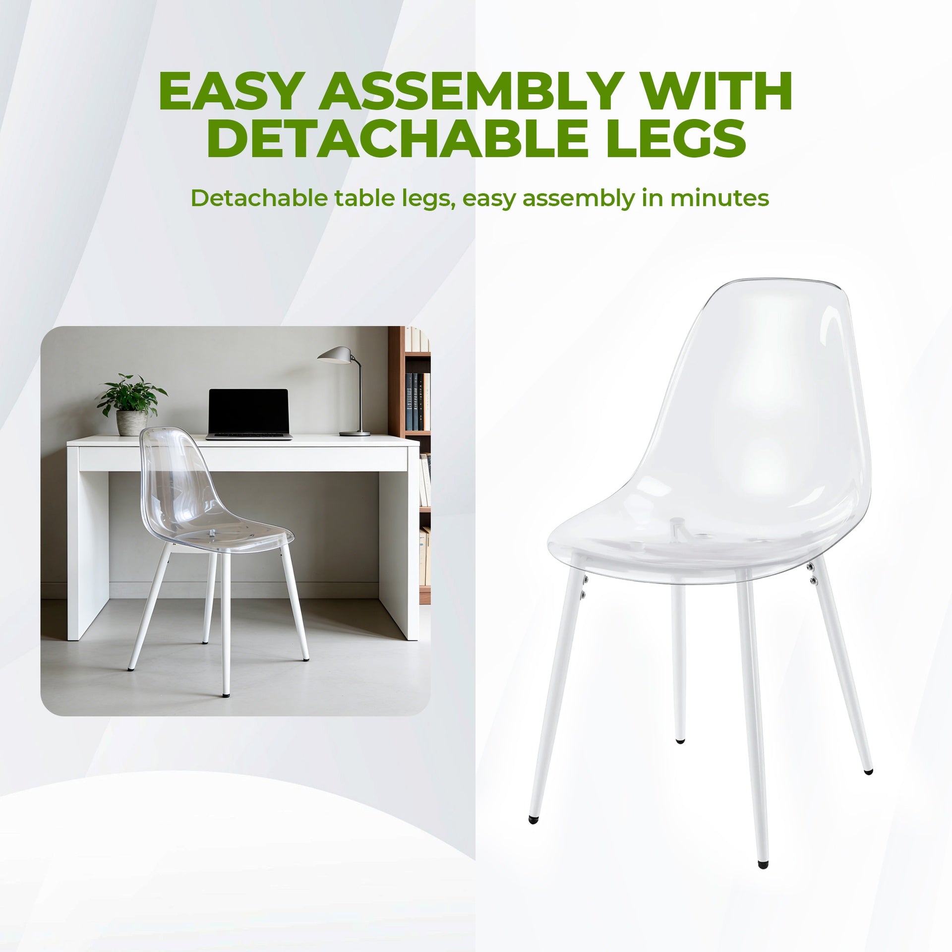 PET CHAIR 4PCS WHITE