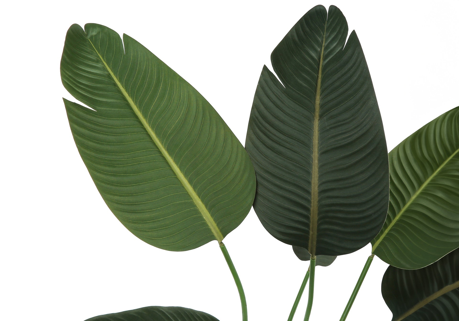 Artificial Plant, 44" Tall, Bird Of Paradise Tree, Indoor, Faux, Fake, Floor, Greenery, Potted, Decorative, Green Leaves, Black Pot