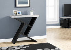 Accent Table, Console, Entryway, Narrow, Sofa, Living Room, Bedroom, Grey And Black Laminate, Contemporary, Modern
