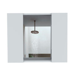 Medicine Double Door Cabinet 19" H, One External Shelf, White