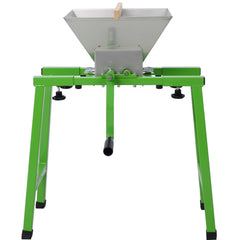 7L Manual Juicer Grinder with stand,Portable Fruit crusher with wheel Stainless Steel fruit Scratter Pulper for Wine and Cider Pressing