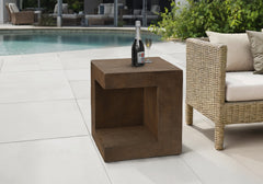 Accent Table, 25"h, Indoor Or Outdoor, Side Table, Nightstand, End, Square, Bedroom, Living Room, Walnut, Contemporary, Modern