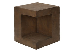 Accent Table, 25"h, Indoor Or Outdoor, Side Table, Nightstand, End, Square, Bedroom, Living Room, Walnut, Contemporary, Modern