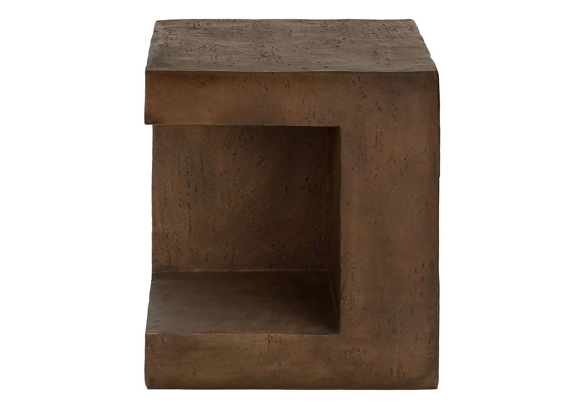 Accent Table, 25"h, Indoor Or Outdoor, Side Table, Nightstand, End, Square, Bedroom, Living Room, Walnut, Contemporary, Modern