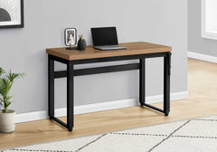 Computer Desk, Home Office, Standing, Adjustable, 48"l, Work, Laptop, Brown Laminate, Black Metal, Contemporary, Modern