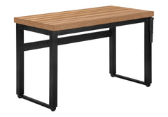 Computer Desk, Home Office, Standing, Adjustable, 48"l, Work, Laptop, Brown Laminate, Black Metal, Contemporary, Modern