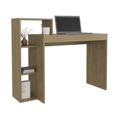 Computer Desk, 3 Shelves, Light Pine