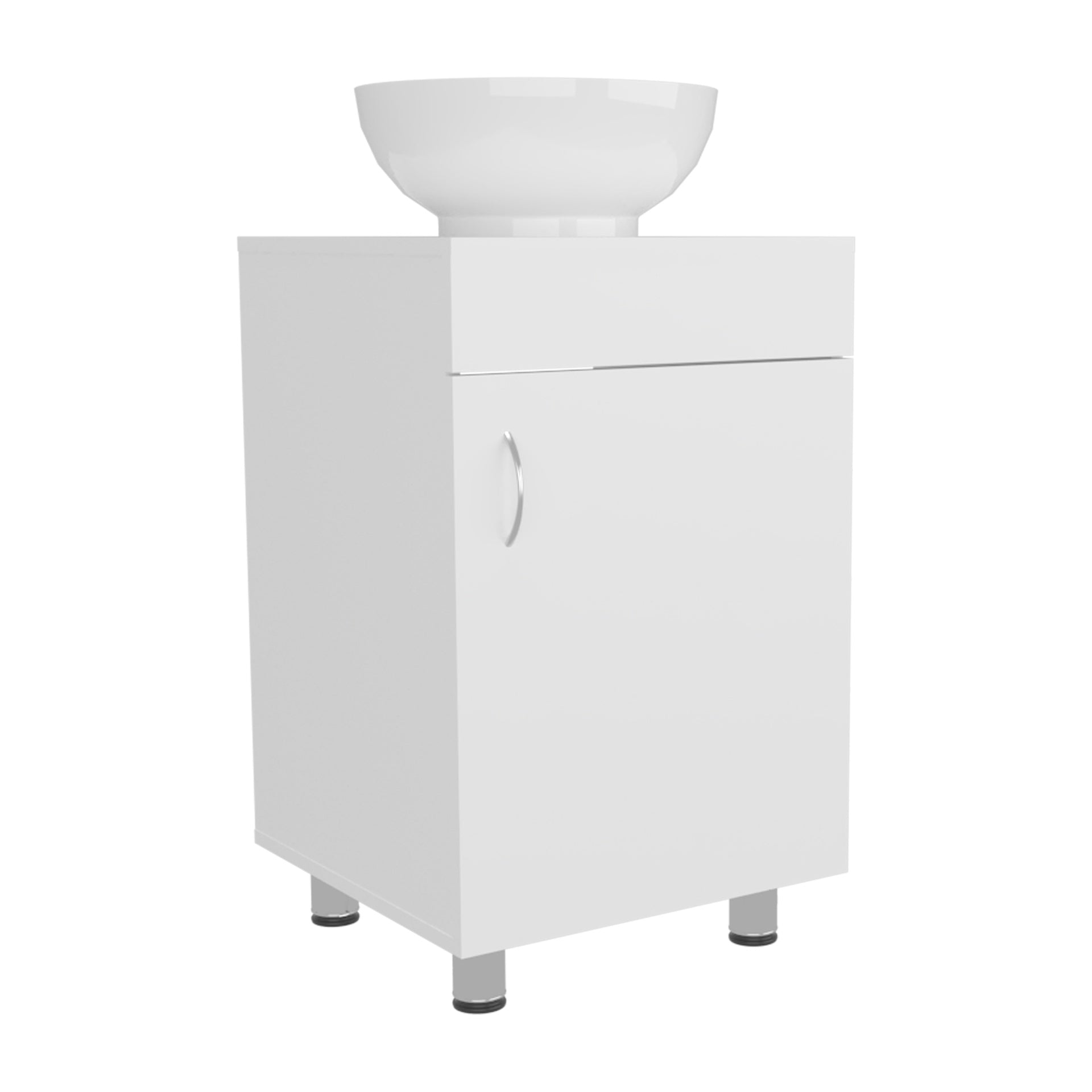 Bathroom Vanity with Sink, 1 Door, 4 Legs