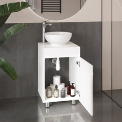 Bathroom Vanity with Sink, 1 Door, 4 Legs
