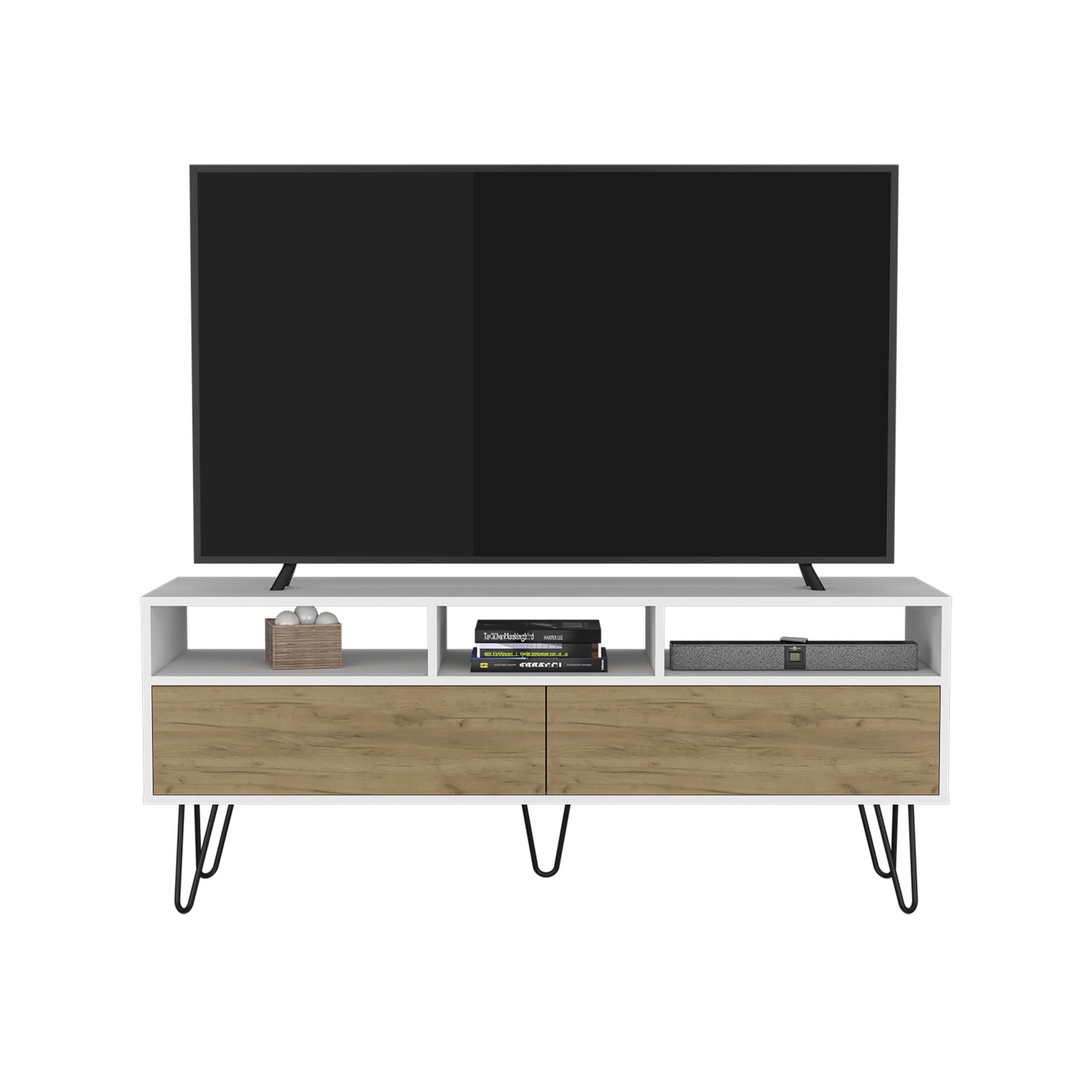 TV Stand, 2 Doors, 3 Shelves, 5 Legs