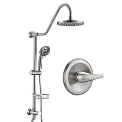 Shower Head with Handheld Shower System with 8" Rain Shower Head (Rough-in Valve Included)